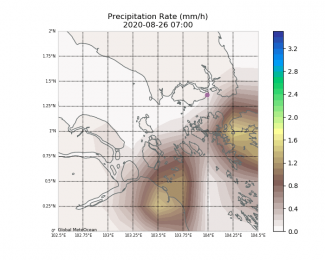 High-Resolution 7km Weather Model, Temporal Hourly Steps. Singapore City and Strait Area.